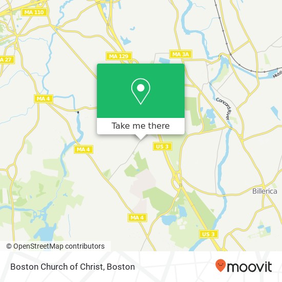 Boston Church of Christ map