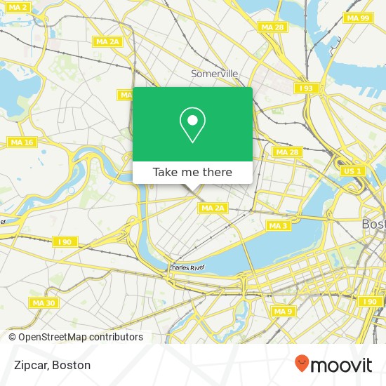 Mapa de Zipcar