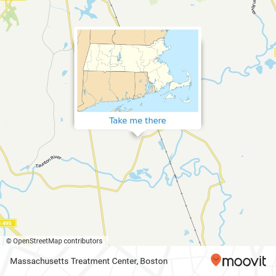 Massachusetts Treatment Center map