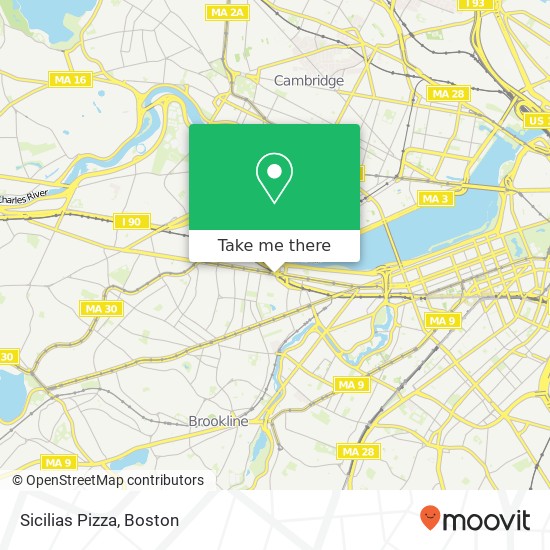 Sicilias Pizza map