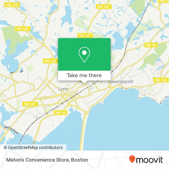 Mapa de Melvin's Convenience Store