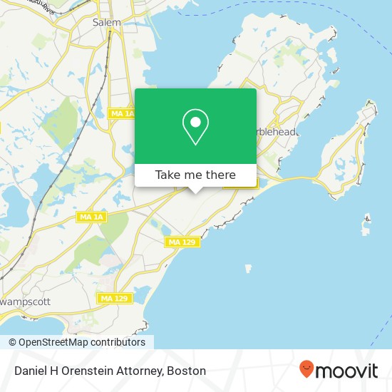 Daniel H Orenstein Attorney map