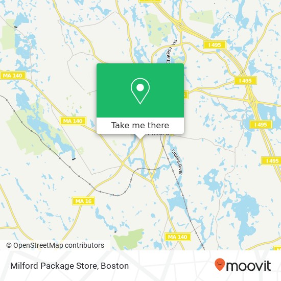 Mapa de Milford Package Store