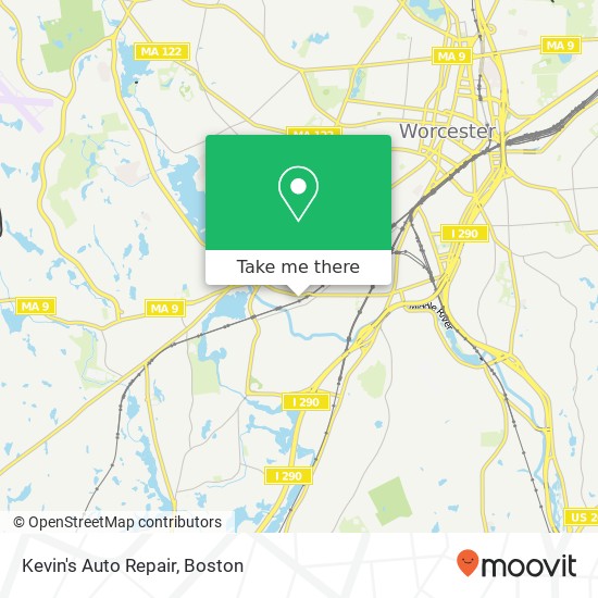 Mapa de Kevin's Auto Repair