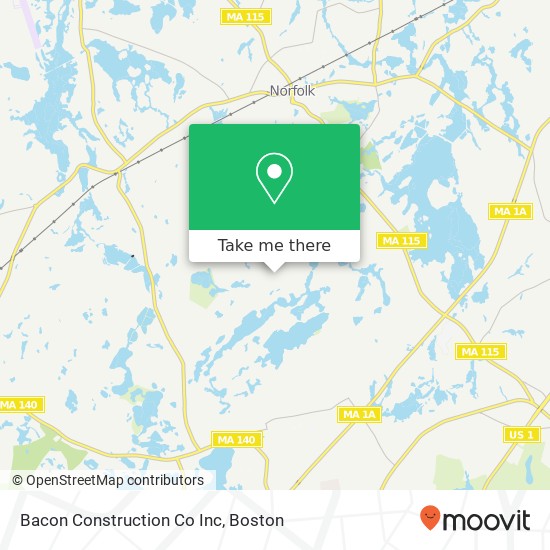 Mapa de Bacon Construction Co Inc