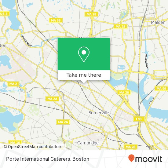 Porte International Caterers map