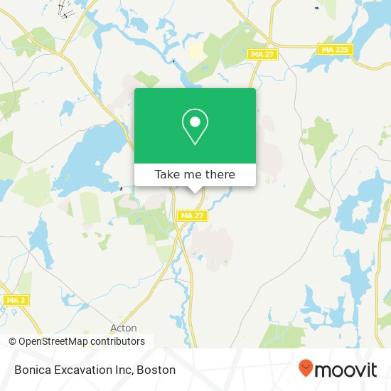 Bonica Excavation Inc map