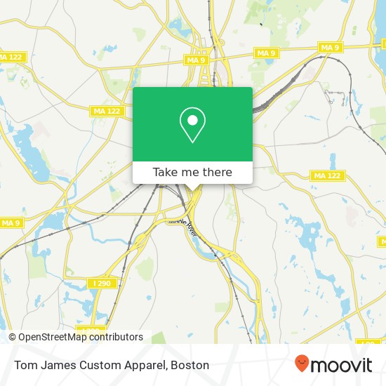 Tom James Custom Apparel map