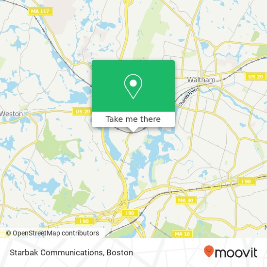 Mapa de Starbak Communications