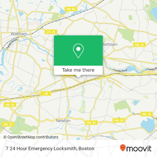 7 24 Hour Emergency Locksmith map