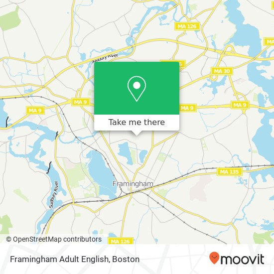 Framingham Adult English map