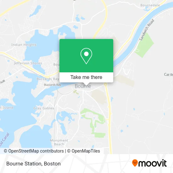 Bourne Station map