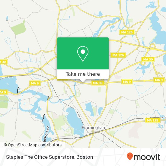 Staples The Office Superstore map