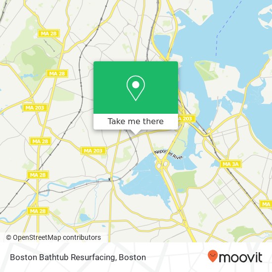 Mapa de Boston Bathtub Resurfacing