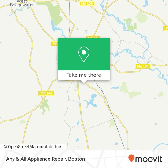 Mapa de Any & All Appliance Repair