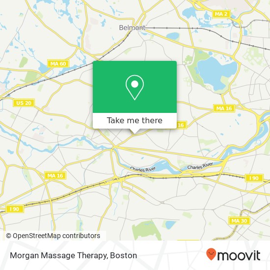 Morgan Massage Therapy map