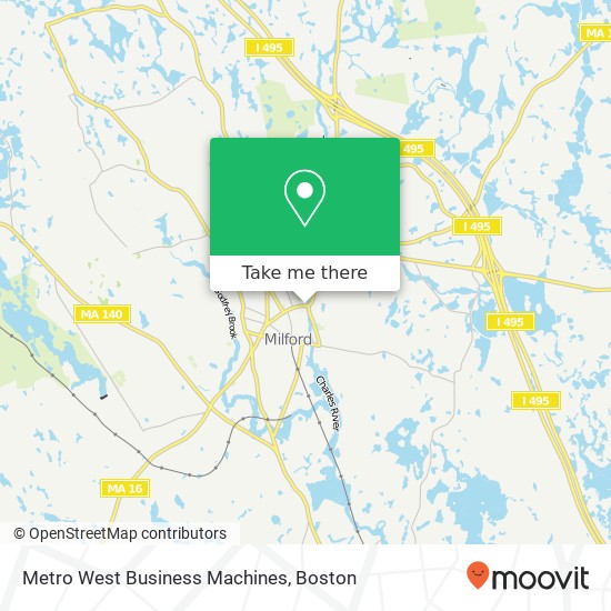 Metro West Business Machines map