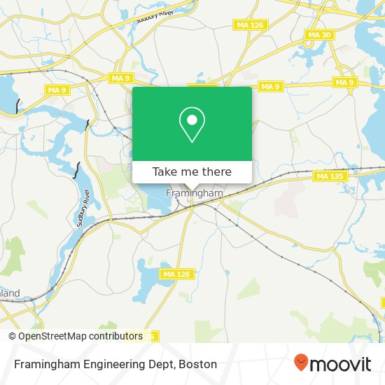 Mapa de Framingham Engineering Dept