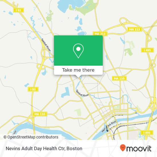 Nevins Adult Day Health Ctr map
