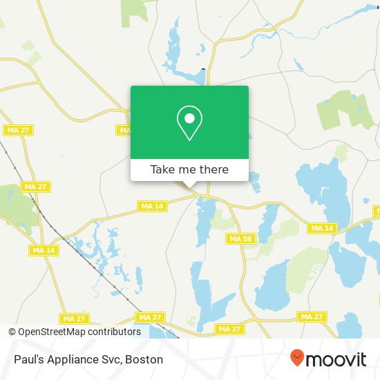 Paul's Appliance Svc map