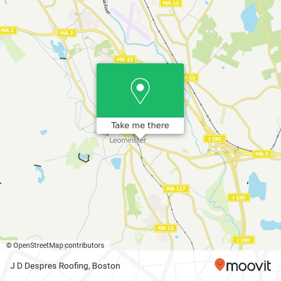 J D Despres Roofing map