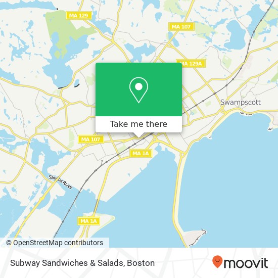 Subway Sandwiches & Salads map