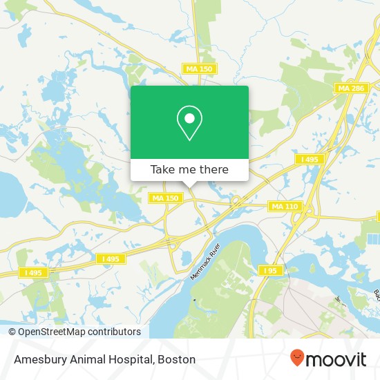 Mapa de Amesbury Animal Hospital