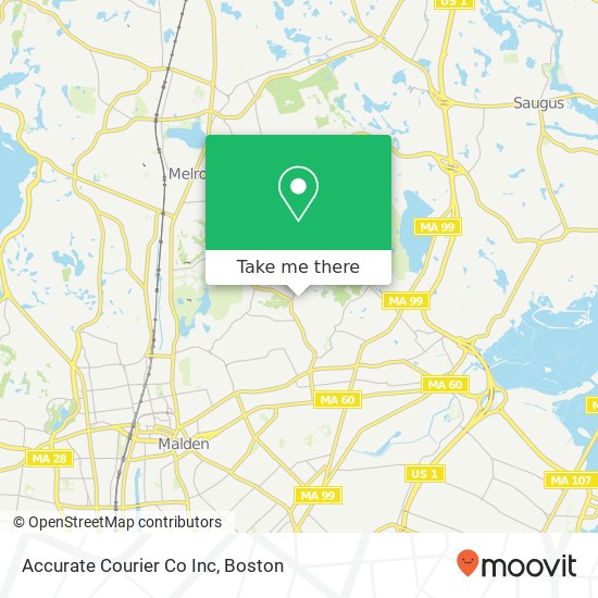 Mapa de Accurate Courier Co Inc