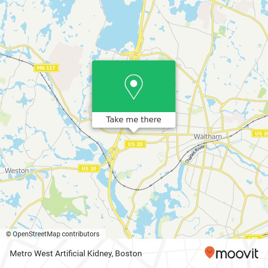 Metro West Artificial Kidney map