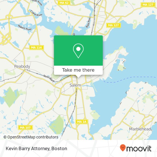 Mapa de Kevin Barry Attorney