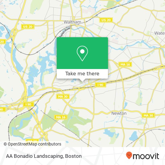 AA Bonadio Landscaping map