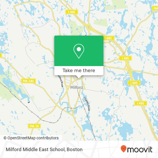 Milford Middle East School map