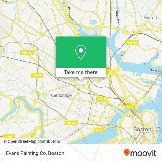 Evans Painting Co map