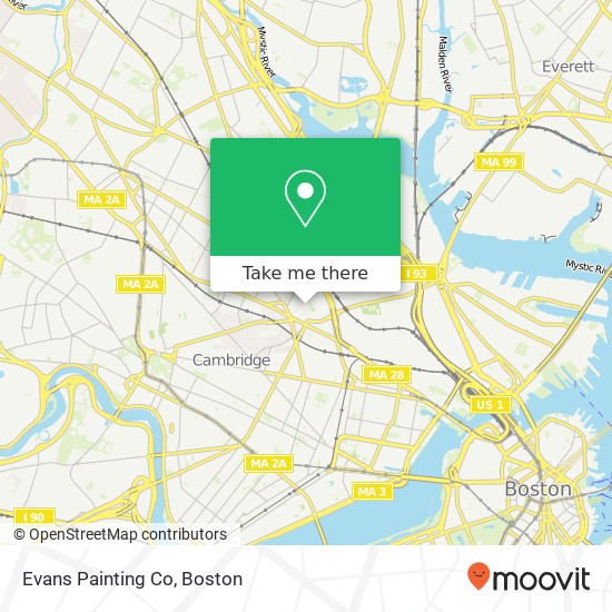 Mapa de Evans Painting Co