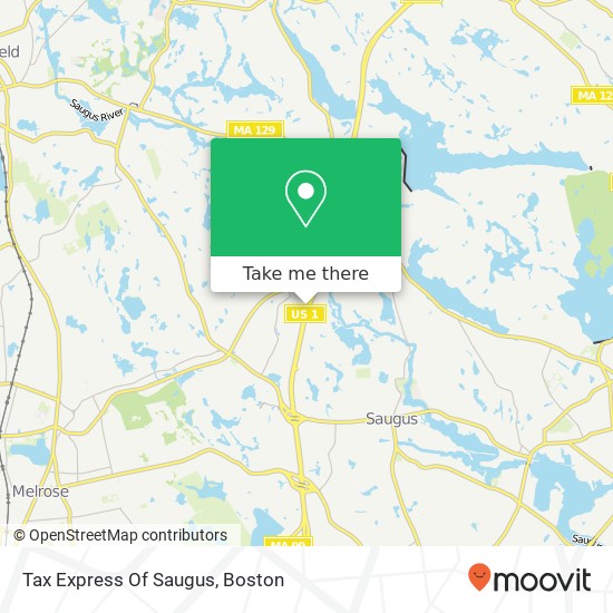 Tax Express Of Saugus map