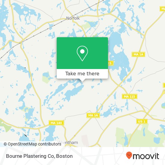Mapa de Bourne Plastering Co