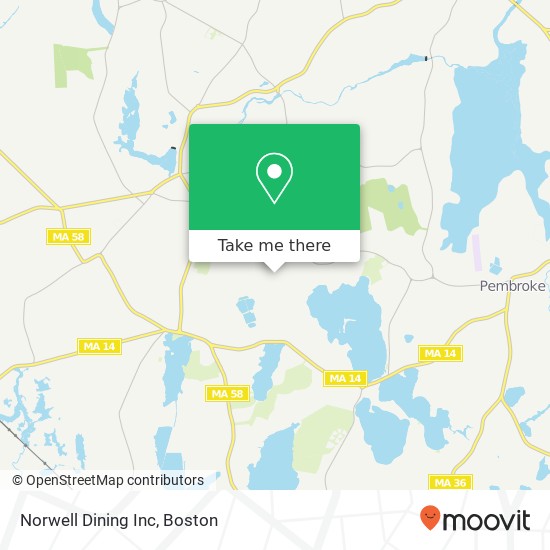 Norwell Dining Inc map