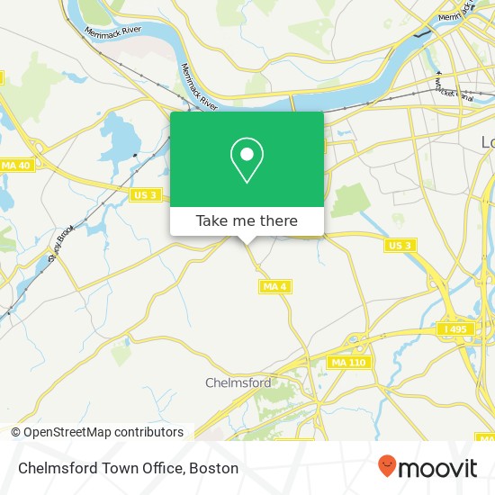 Mapa de Chelmsford Town Office