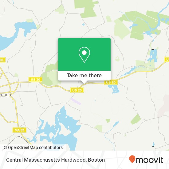 Mapa de Central Massachusetts Hardwood
