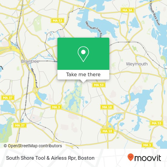 South Shore Tool & Airless Rpr map