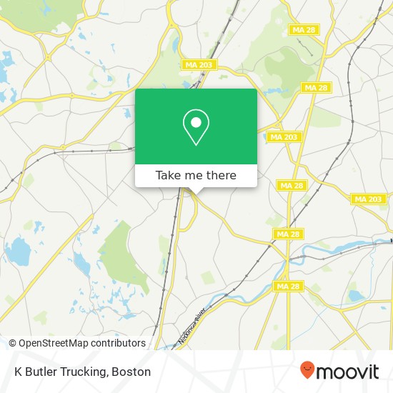 K Butler Trucking map