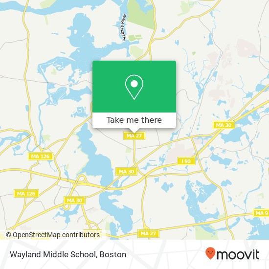 Mapa de Wayland Middle School