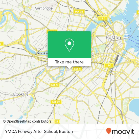 YMCA Fenway After School map