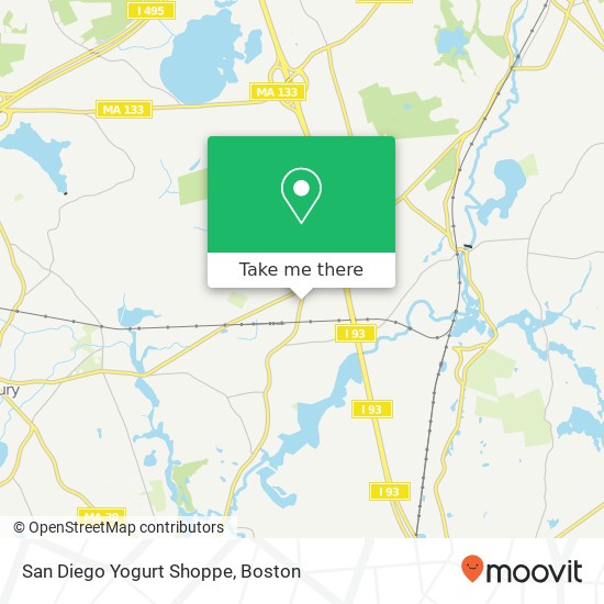 Mapa de San Diego Yogurt Shoppe