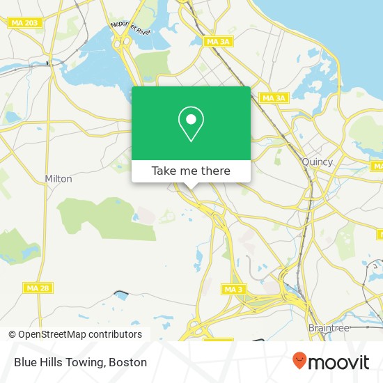 Mapa de Blue Hills Towing