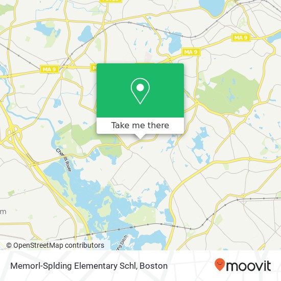 Memorl-Splding Elementary Schl map