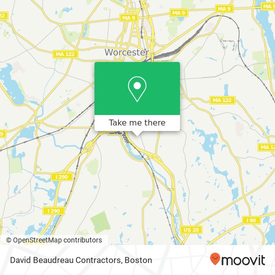 David Beaudreau Contractors map