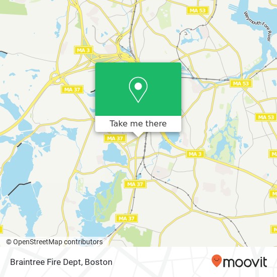 Mapa de Braintree Fire Dept