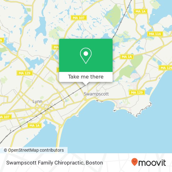 Swampscott Family Chiropractic map