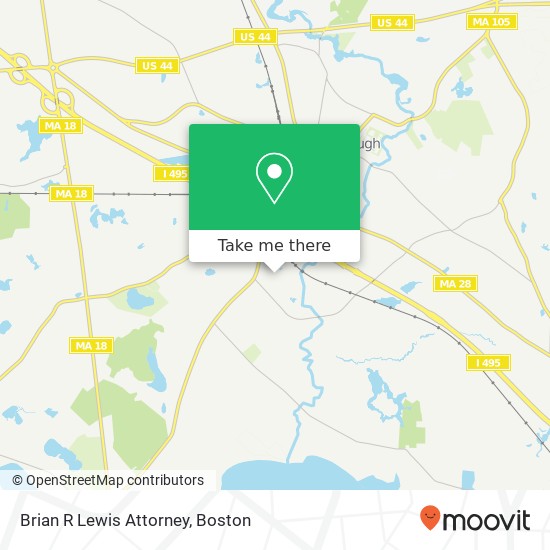 Brian R Lewis Attorney map